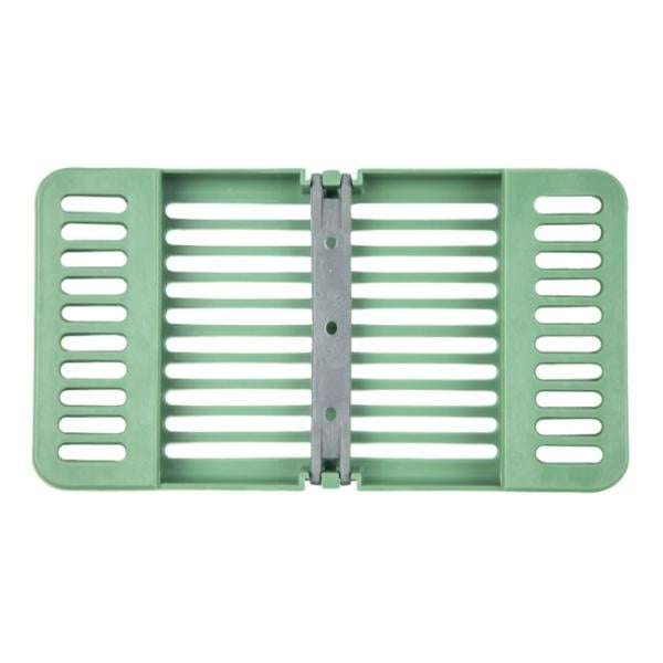 Compact Cassette Green 4" x 7" x 5/8", Multi-Instrument Sterilization, Holds 8 instruments or 11