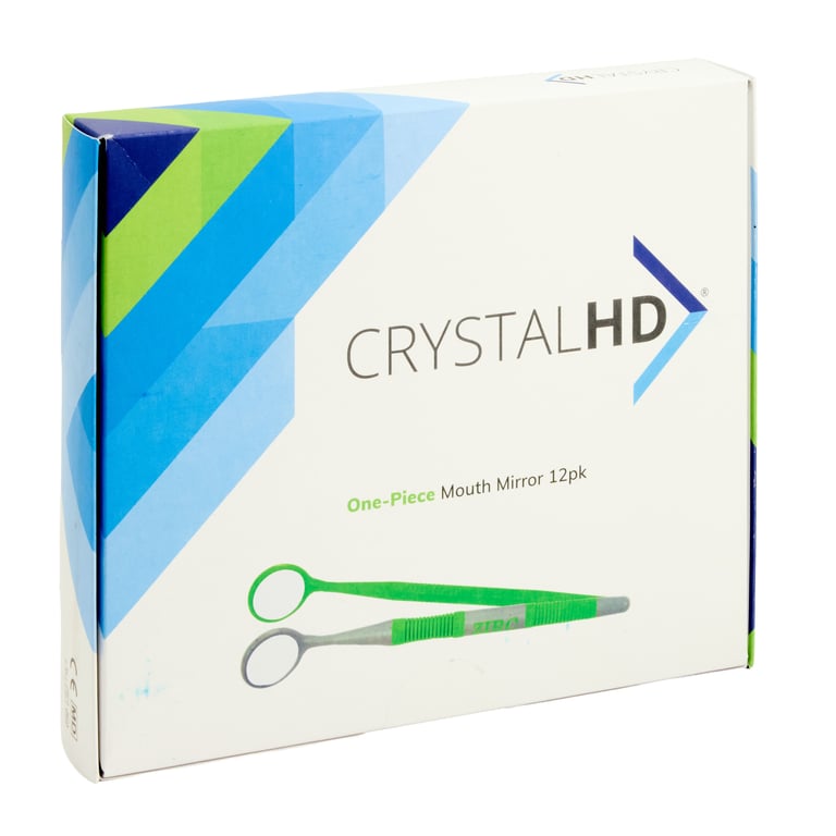 Crystal HD Mouth Mirror - #5 with Soft Grip, Vibr