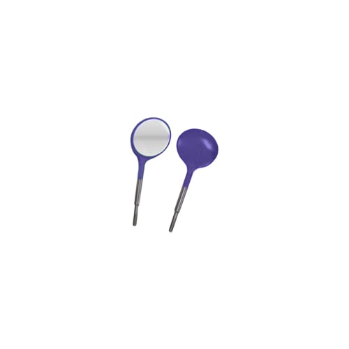 Crystal HD Mouth Mirror Head - Size #4 Plum, Plastic 12/Pk. Screw On Head, Cone Socket. 40%