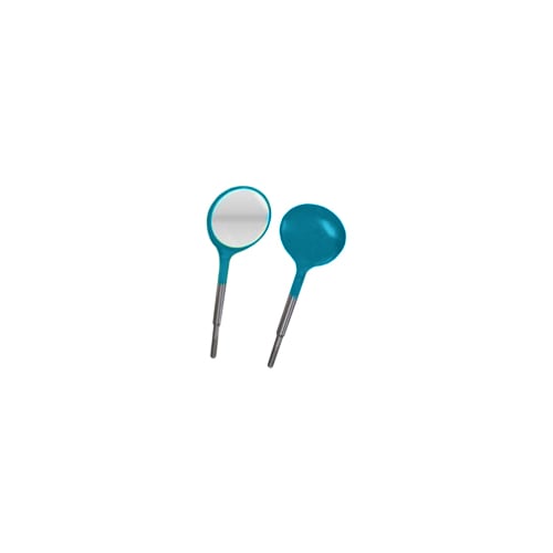 Crystal HD Mouth Mirror Head - Size #5 Neon Blue, Plastic 12/Pk. Screw On Head, Cone Socket. 40%