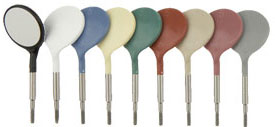Crystal HD Mouth Mirror Head - Size #5 Gray, Plastic 12/Pk. Screw On Head, Cone Socket. 40%