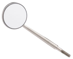Crystal HD Mouth Mirror Head - #4 (22mm dia.) Cone Socket Stainless Steel Mirror Heads 12/Pk. 40%