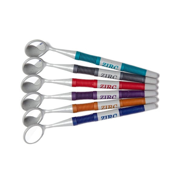 Crystal HD Mouth Mirror - #5 with Soft Grip, Jewel Assorted Colors 12/Pk. 40% brighter