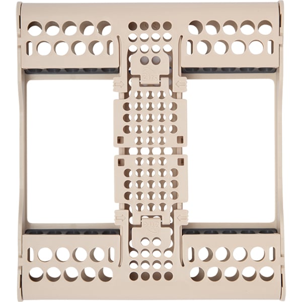 E-Z Jett Cassette 10 Place Instrument Holder, Beige, Holds 10 Instruments, Open Top, Round Holes
