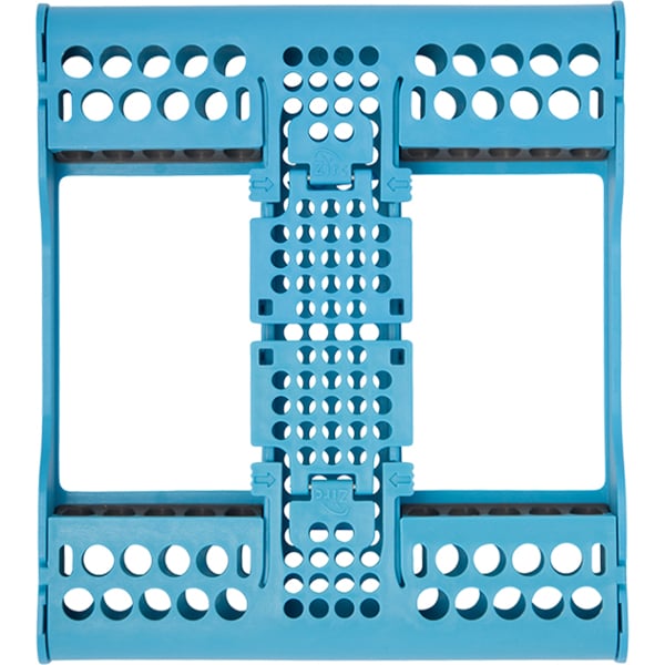 E-Z Jett Cassette 10 Place Instrument Holder, Neon Blue, Holds 10 Instruments, Open Top, Round
