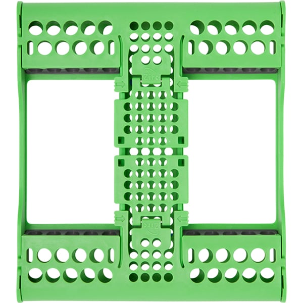 E-Z Jett Cassette 10 Place Instrument Holder, Neon Green, Holds 10 Instruments, Open Top, Round