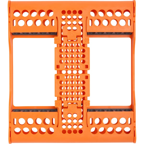 E-Z Jett Cassette 10 Place Instrument Holder, Neon Orange, Holds 10 Instruments, Open Top, Round
