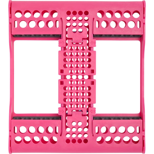 E-Z Jett Cassette 10 Place Instrument Holder, Neon Pink, Holds 10 Instruments, Open Top, Round