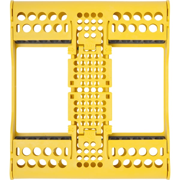 E-Z Jett Cassette 10 Place Instrument Holder, Neon Yellow, Holds 10 Instruments, Open Top, Round