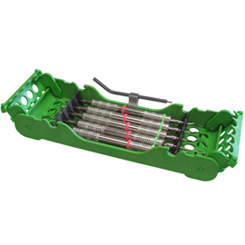 E-Z Jett Cassette - Yellow, Holds 5 Instruments 8" x 3-1/8" x 1-3/16". Open top, round holes