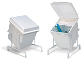 E-Z Storage Tub White with White Cover 5-1/4"L x 4-1/4"W x 4-3/4"H (inside). Comes with one