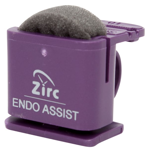 Endo Assist - Plum Organizer has ambidextrous use, a flat bottom, and can be mounted on an Endo