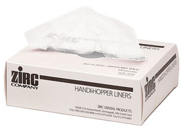 Handi-Hopper Liners - Clear, 7" x 10" x 3" gusset, 100 per box