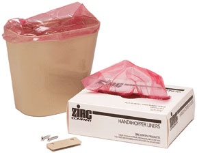 Handi-Hopper 7" x 4" x 6-3/8" Deep - Gray Small Plastic Waste Receptacle with Mounting Bracket