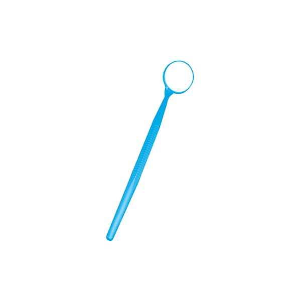 MEGA Mirror Blue. 2.5" lens, Length 15.5". Great for patients to see their teeth, single mirror
