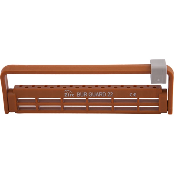 Steri-Bur Guard 22-Hole Bur Holder - Copper, Fits LA, FG and HP Burs, Adjustable Height &