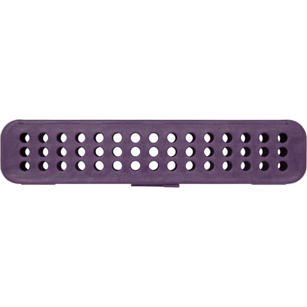 Steri-Container, Compact - Plum 7-1/8" x 1-1/2" x 1-1/2", The container holds Zirc Bur-Guard