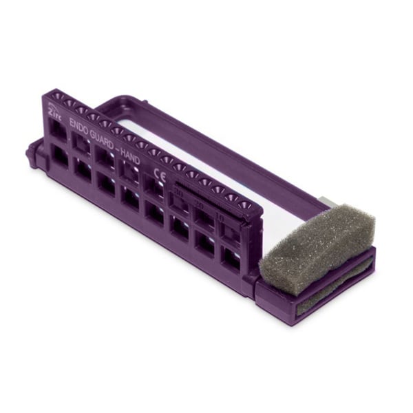 Steri-Endo Guard - Plum Hand Organizer, Holds up to 16 Hand Files/Reamers, with 1 Disposable Foam