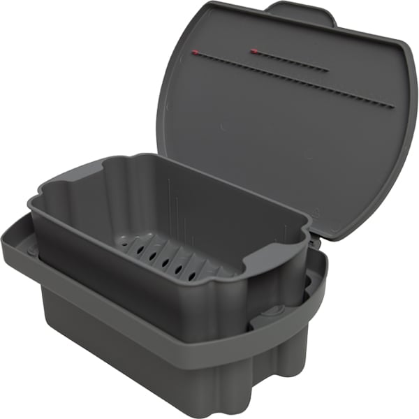 Steri-Soaker Gray 13-7/8" x 9-5/8" x 5-1/8" Plastic Germicide Instrument Tub (50Z805)