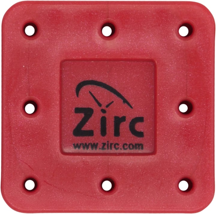 Zirc 8 Hole Red, Magnetic Bur Block with Microban. Autoclavable/Chemiclavable with Nonslip Feet