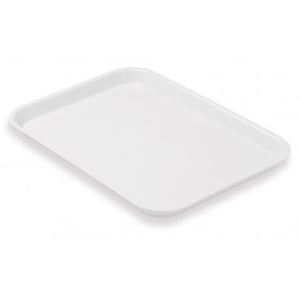Zirc 9-3/8" x 6-3/8" x 7/8" White Mini Setup Tray - F Size, Flat