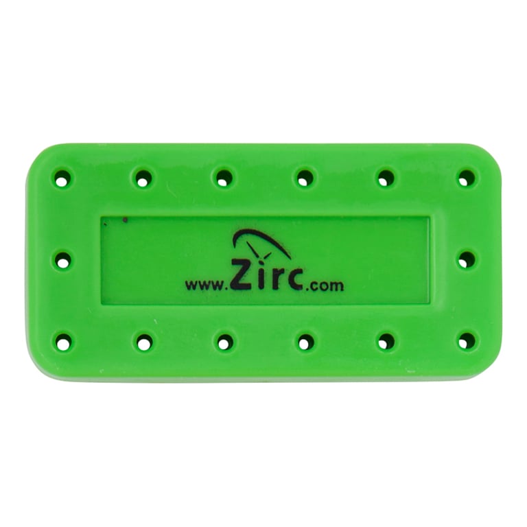 Zirc 14 Hole Neon Green, Magnetic Bur Block with 