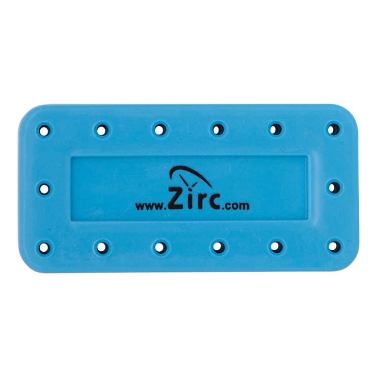 Zirc 14 Hole Neon Blue, Magnetic Bur Block with Microban. Autoclavable/Chemiclavable with Nonslip