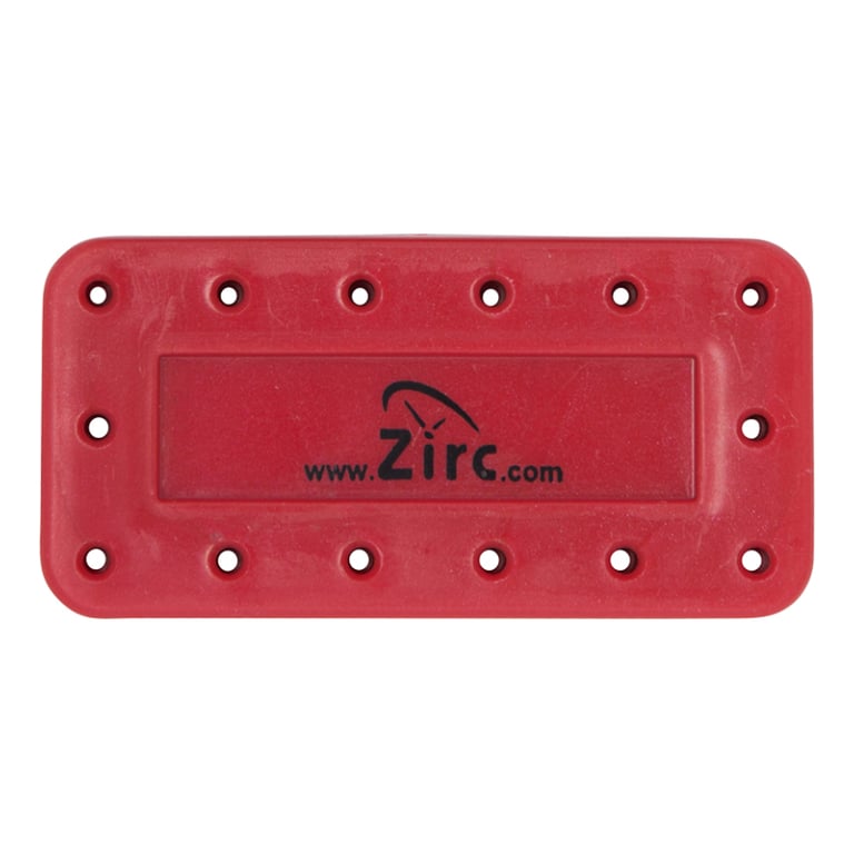 Zirc 14 Hole Red, Magnetic Bur Block with Microban. Autoclavable/Chemiclavable with Nonslip Feet