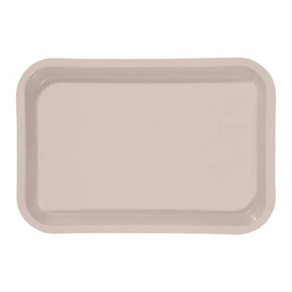Zirc 9-3/8" x 6-3/8" x 7/8" Beige Mini Setup Tray - F Size, Flat