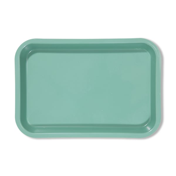 Zirc 9-3/8" x 6-3/8" x 7/8" Green Mini Setup Tray - F Size, Flat