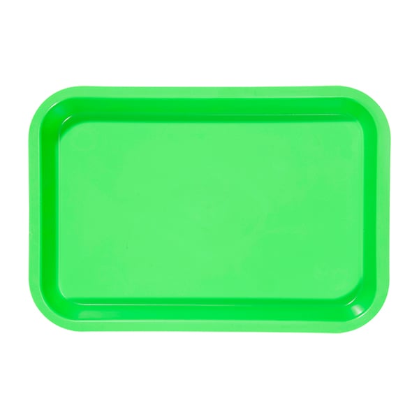 Zirc 9-3/8" x 6-3/8" x 7/8" Neon Green Mini Setup Tray - F Size, Flat