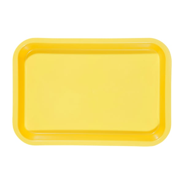 Zirc 9-3/8" x 6-3/8" x 7/8" Neon Yellow Mini Setup Tray - F Size, Flat