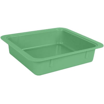 Zirc Procedure Tub - Green, 12-1/4" x 10-7/8" x 2-3/4". Tub Only. Made with Microban