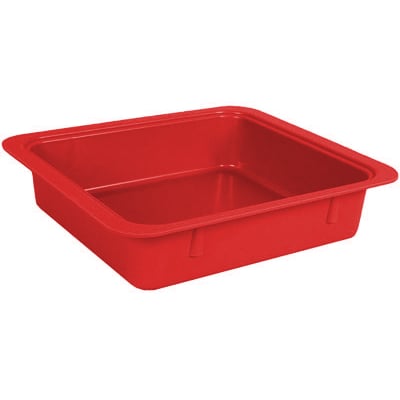 Zirc Procedure Tub - Red, 12-1/4" x 10-7/8" x 2-3/4". Tub Only. Made with Microban