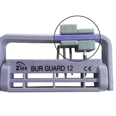 Zirc Universal Short Bur Adapter, Accomodates Zirc's 12 & 22 Hole Bur Guards, Enables long