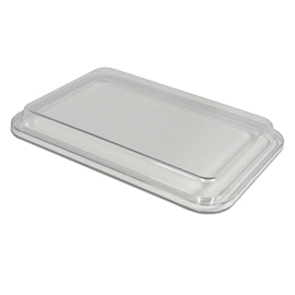 Zirc Non-Locking Tray Cover, Clear, Fits B-size Flat and Divided Trays, 14" x 10-1/8" x 5/16"
