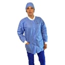 MPG Disposable Lab Jacket, SMALL, Light Blue, 12/