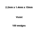 SeptoWedges Violet Refill, 100/Bx 2.2mm x 1.4mm x