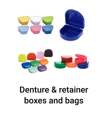 Denture & retainer boxes and bags