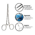 Artman Instruments Hemostat Artery Forceps, Strai