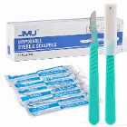 JMU #10 Disposable Scalpel, Green, Sterile, 10/Pk