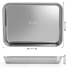 JMU 10.24" x 7.87" x 1.18" Flat Tray, 2/Pk