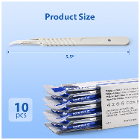 JMU #12 Disposable Sterile Scalpels, 10/Pk