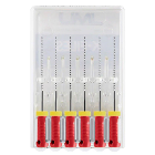 JMU Stainless Steel K-Files, 21mm, #25 Red, 6/Pk