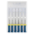 JMU Stainless Steel K-Files, 21mm, #30 Blue, 6/Pk