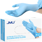 JMU Nitrile Exam Gloves, Powder Free, Medium, Blu