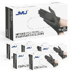 JMU Nitrile Examination Gloves, Powder-Free, Blac