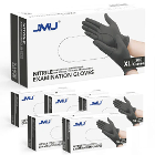 JMU Nitrile Examination Gloves, Powder-Free, Blac
