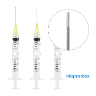 JMU 27 ga Irrigation Syringes with Tips, Yellow, 