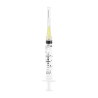 JMU 27 ga Irrigation Syringes with Tips, Yellow, 
